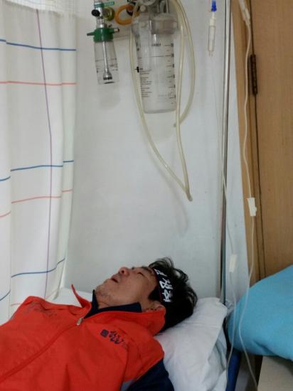 12일간 단식투쟁에 링거투혼으로 투쟁하고 있는 이병규 회장
