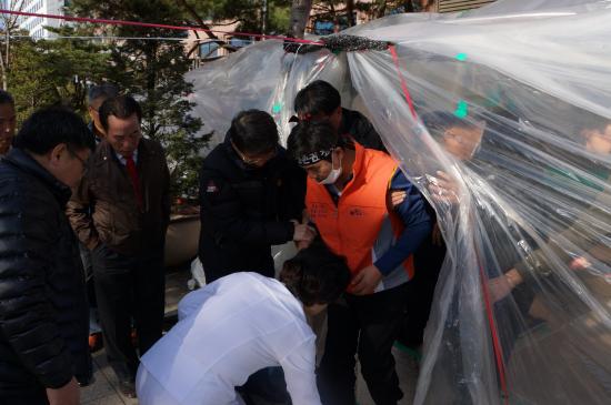 [단식12일차]병원앰블런스에 후송되는 이병규회장