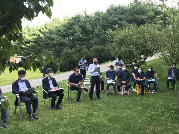 9월 22일 재입식을 위한 합동점검자 교육장면(북부유전자)