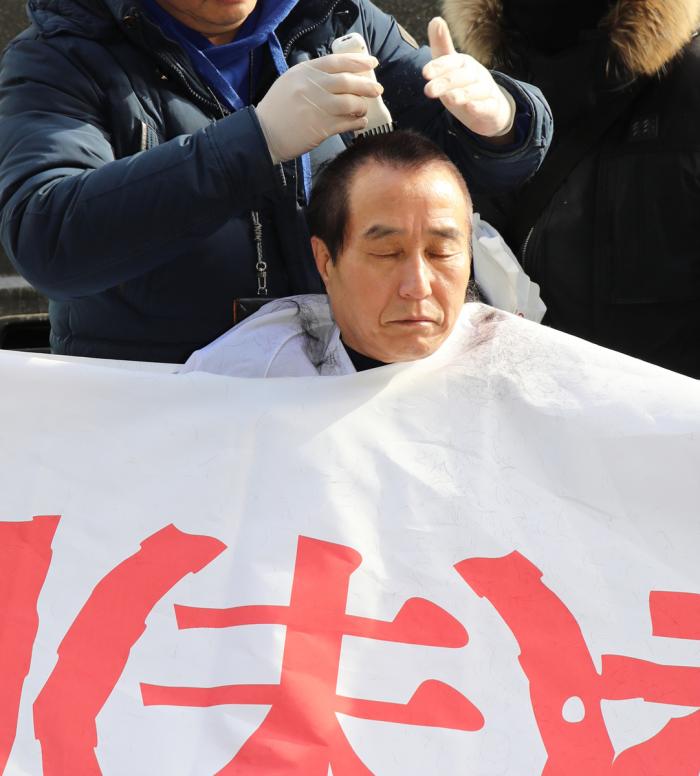 미허가축사 적법화 기한연장 촉구 삭발단식투쟁 선포식