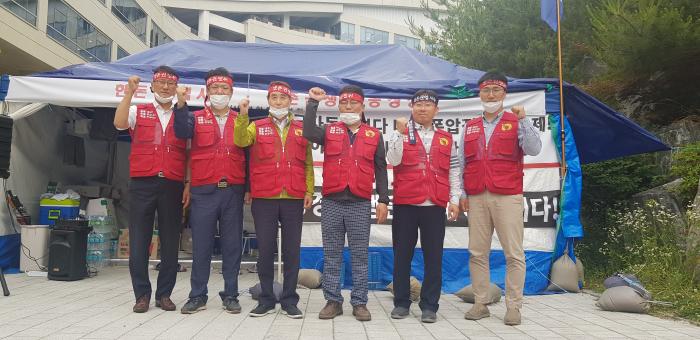 [20.06.02] 박완주 의원 ASF 간담회, 농성장 경남도협의회(주재용 도사무총장(중앙회이사), 김기환 함양지부장)