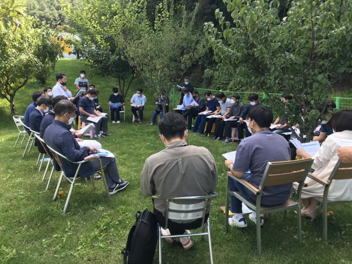 9월 22일 재입식을 위한 합동점검자 교육장면(북부유전자)