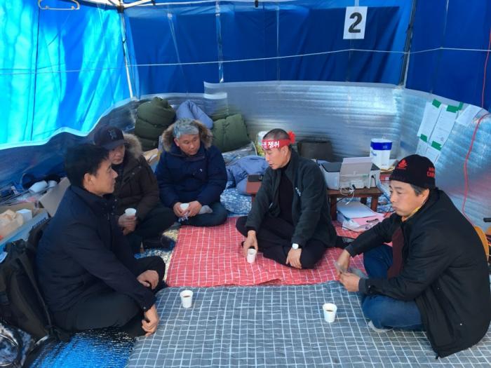 [0209]미허가축사 적법화 천막농성장 전남도협의회 방문 등