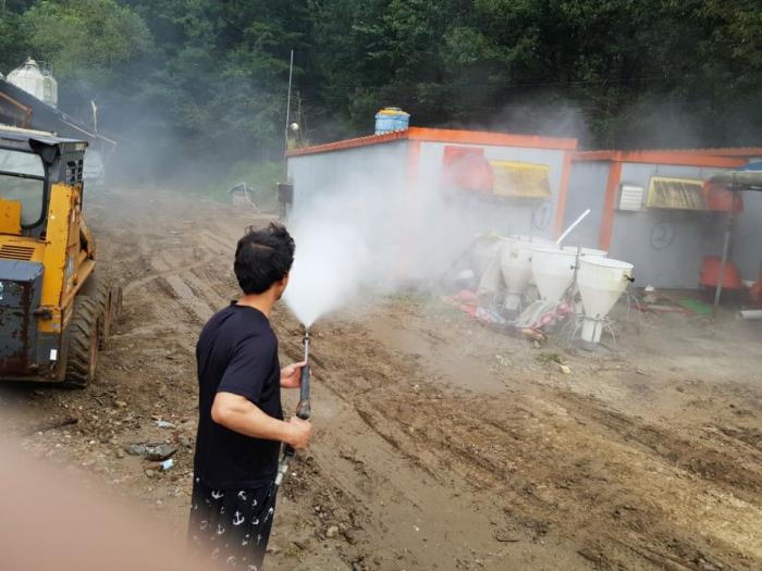 화천발 양돈장 ASF 관련 농가 소독 및 차단방역 사진