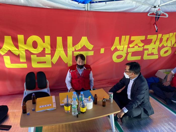 [20.06.01] 농성장 경북도협의회(영천지부 권호산 지부장 외), 뉴트리나 박기형 이사 외, 농협경제지주 조인기 부장 등